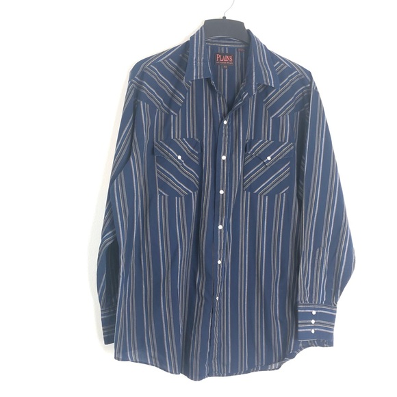 Plains Mens Western Wear Xl Striped 